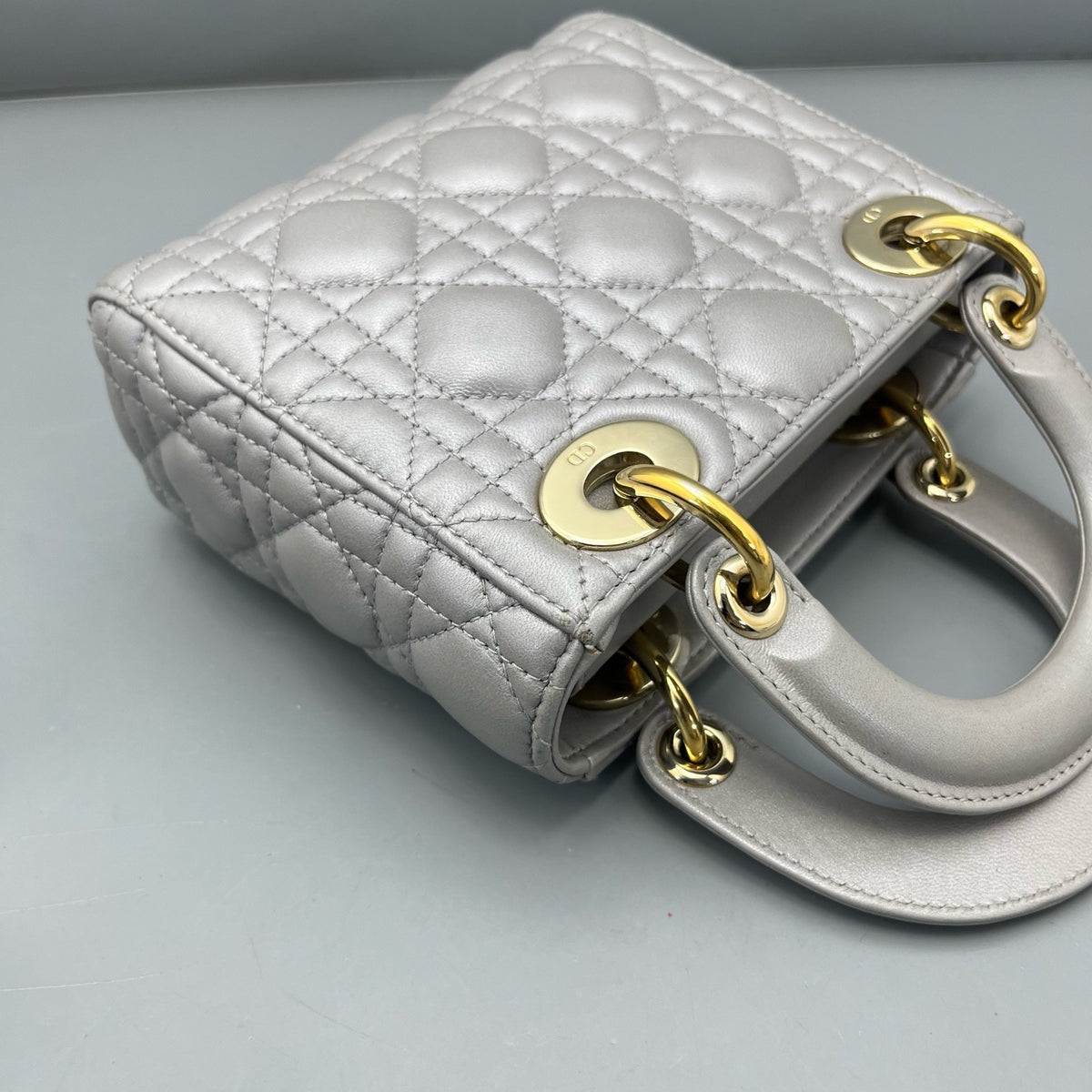 Dior - Lady Dior - Leather - Grey - (mini)