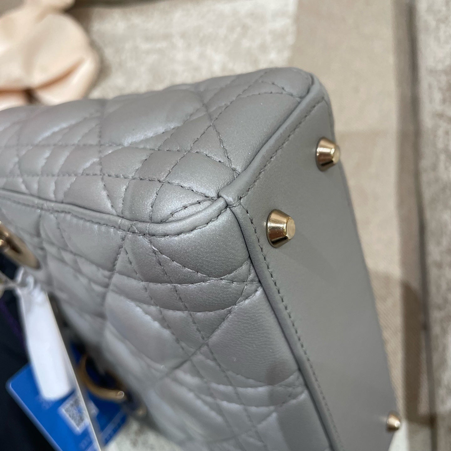 Dior - Lady Dior - Leather - Grey - (mini)