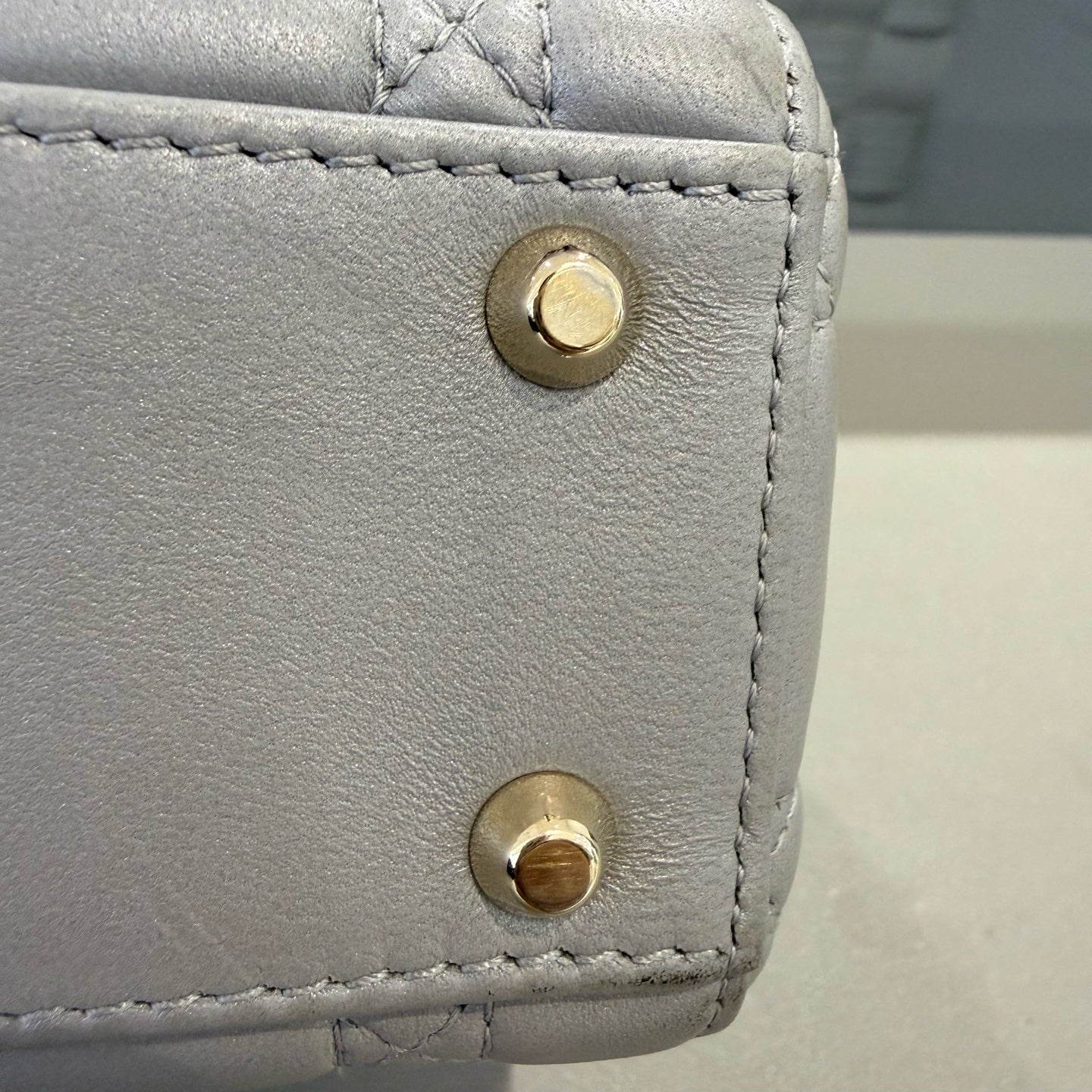 Dior - Lady Dior - Leather - Grey - (mini)