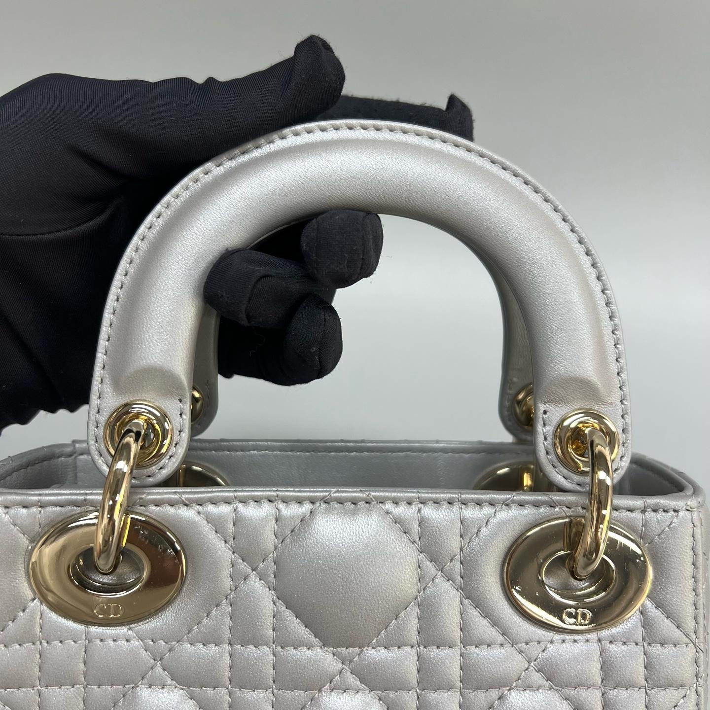 Dior - Lady Dior - Leather - Grey - (mini)