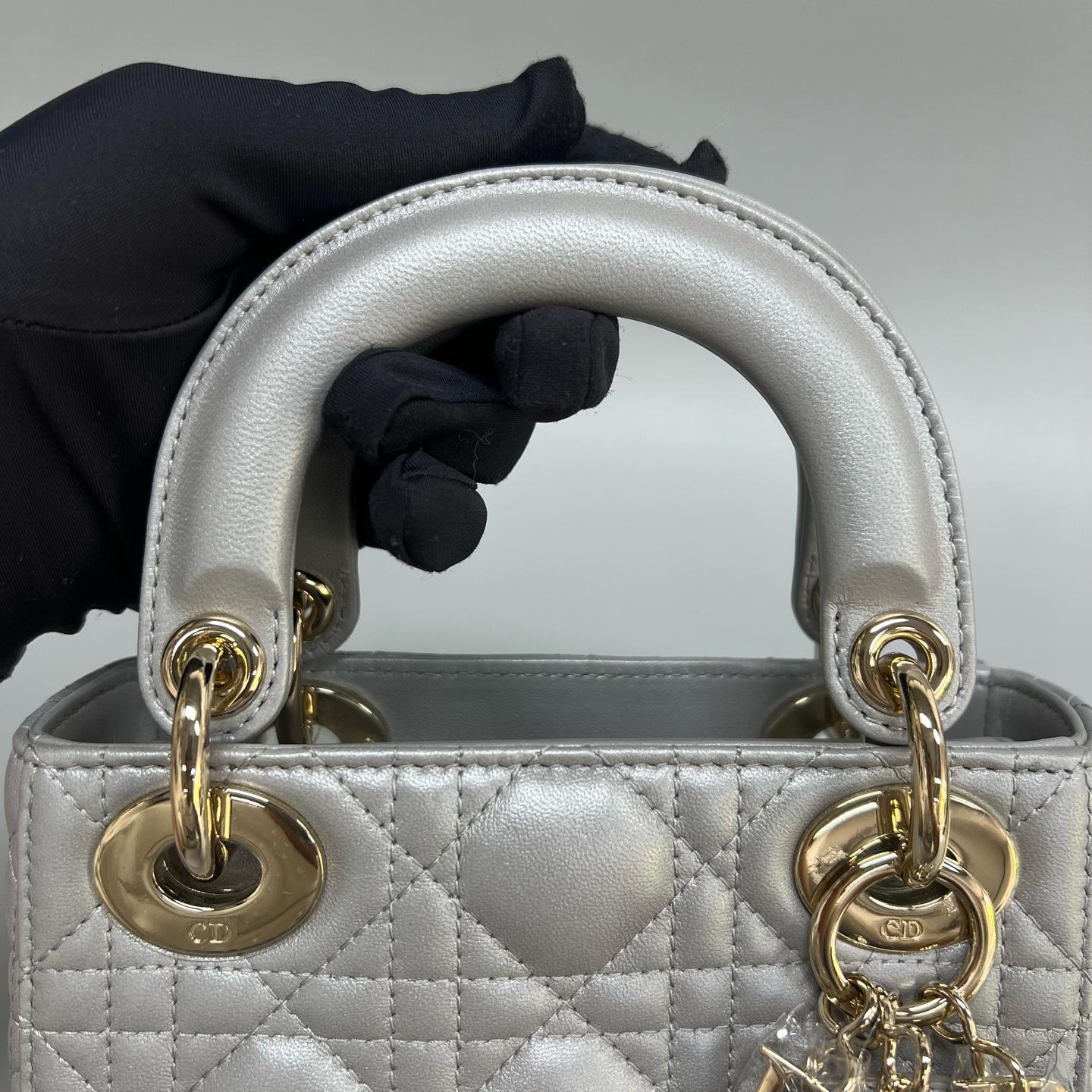 Dior - Lady Dior - Leather - Grey - (mini)
