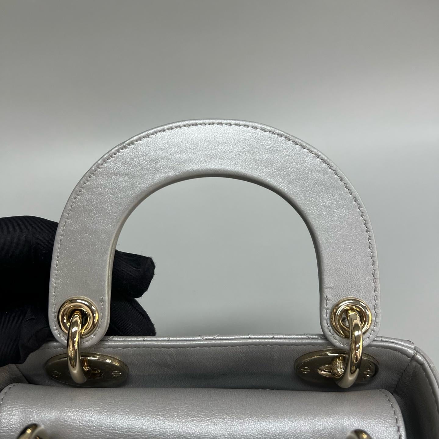 Dior - Lady Dior - Leather - Grey - (mini)