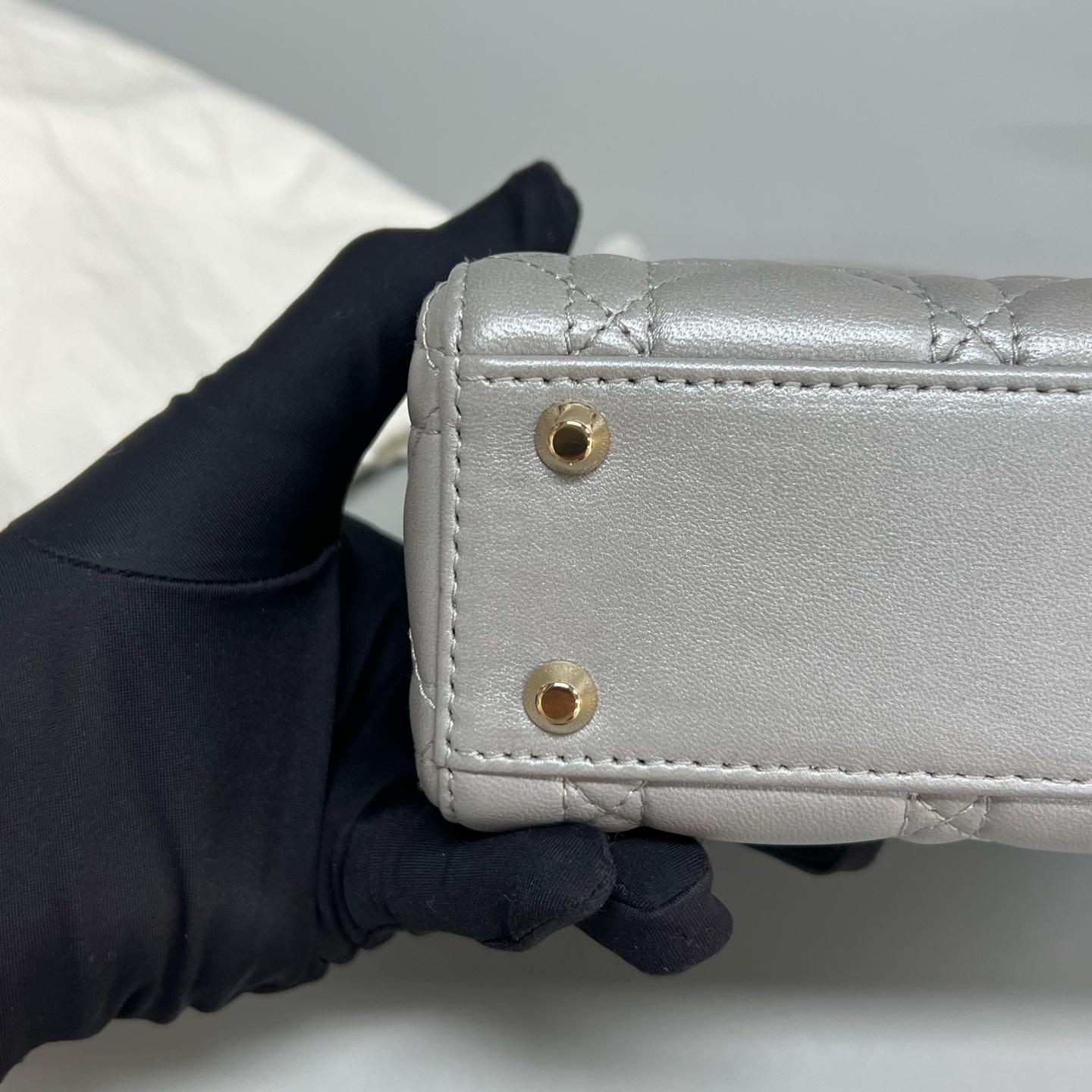 Dior - Lady Dior - Leather - Grey - (mini)