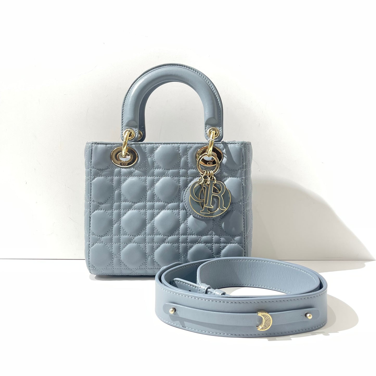 Dior - Lady Dior - Leather - Grey - (small)