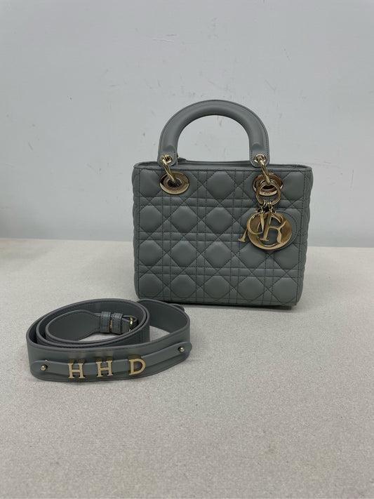 Dior - Lady Dior - Leather - Grey - (small)