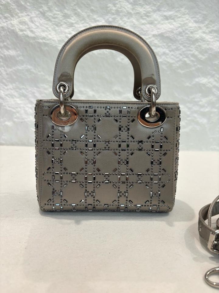 Dior - Lady Dior - Leather - Grey - (small)
