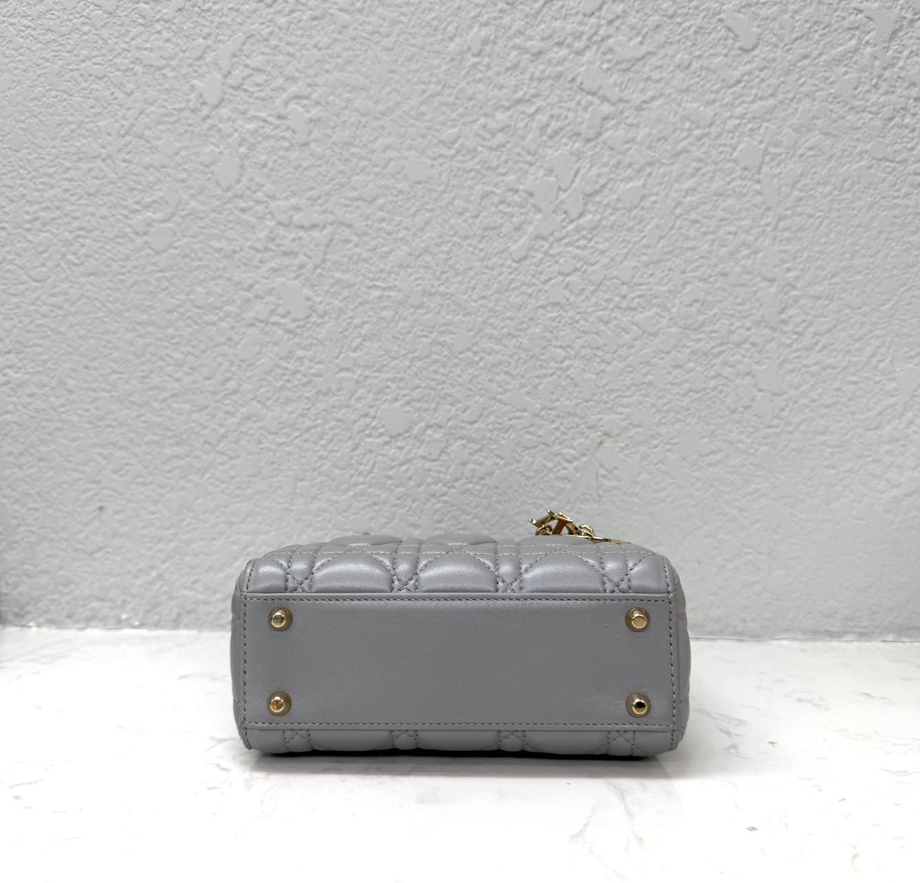 Dior - Lady Dior - Leather - Grey - (small)