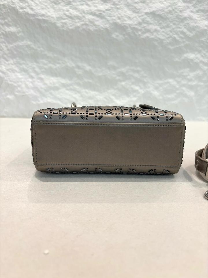 Dior - Lady Dior - Leather - Grey - (small)