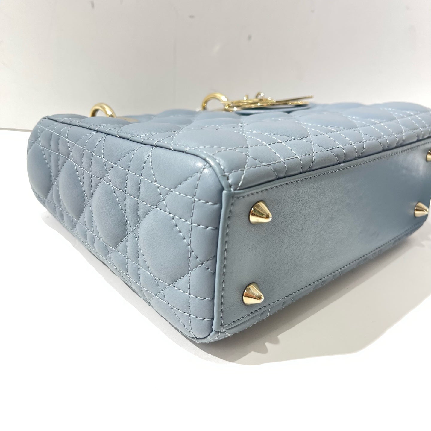 Dior - Lady Dior - Leather - Grey - (small)