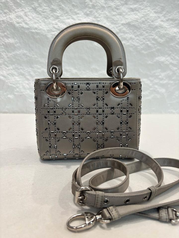 Dior - Lady Dior - Leather - Grey - (small)