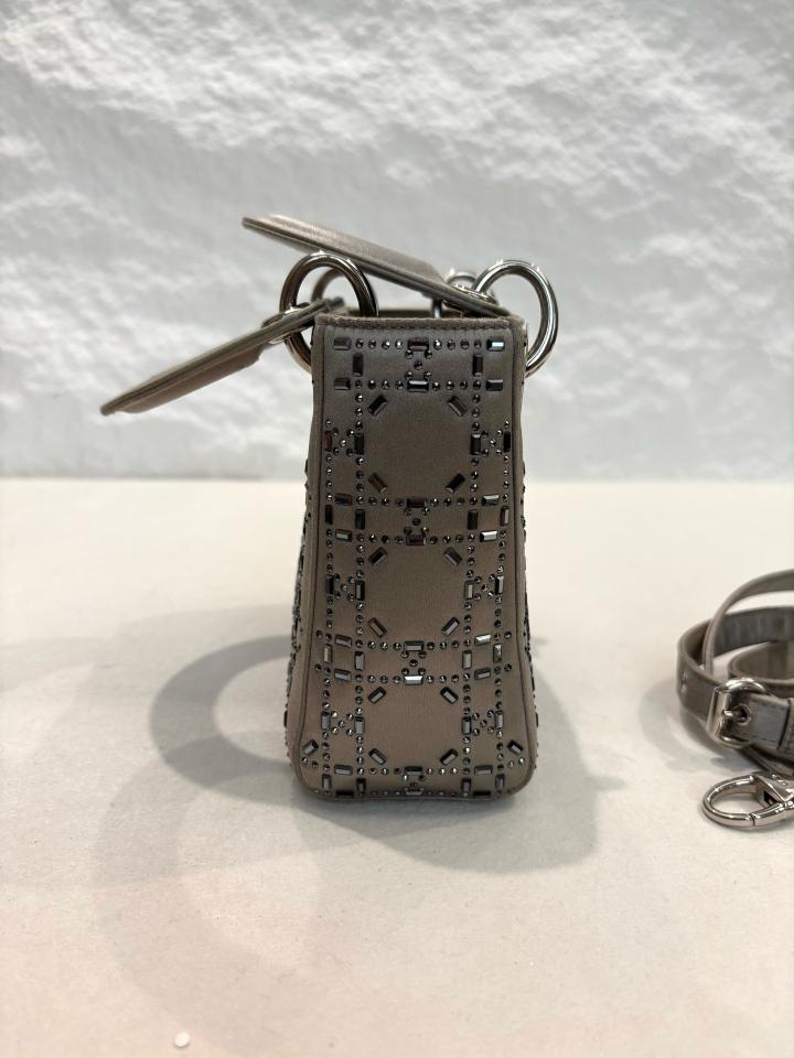 Dior - Lady Dior - Leather - Grey - (small)