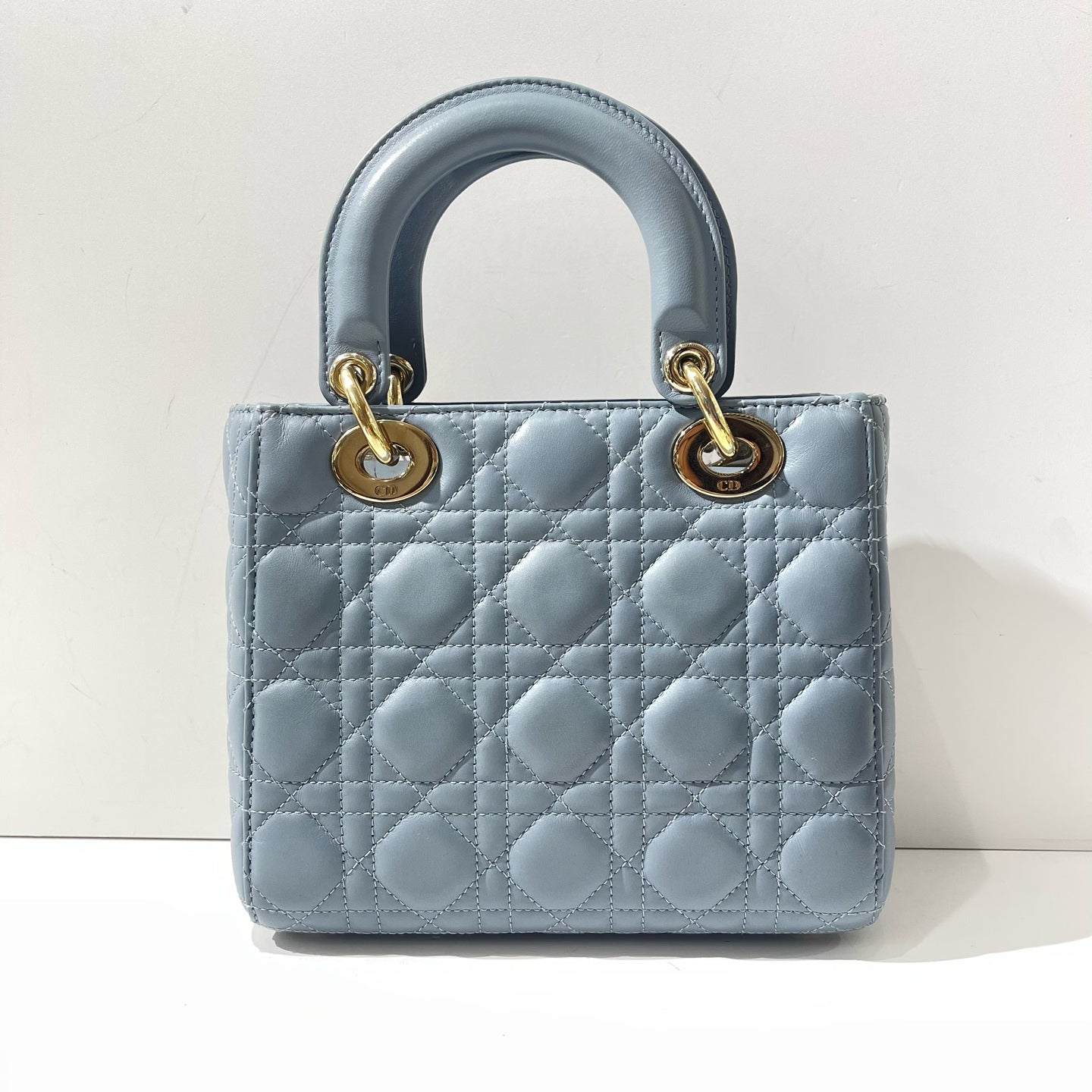 Dior - Lady Dior - Leather - Grey - (small)