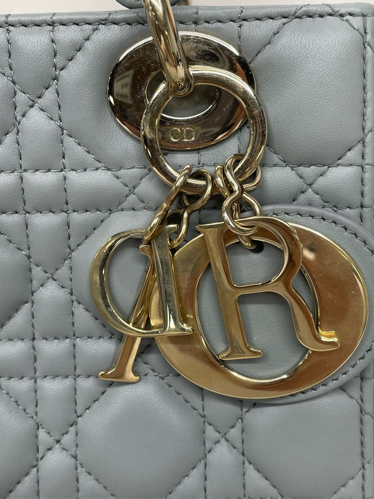 Dior - Lady Dior - Leather - Grey - (small)