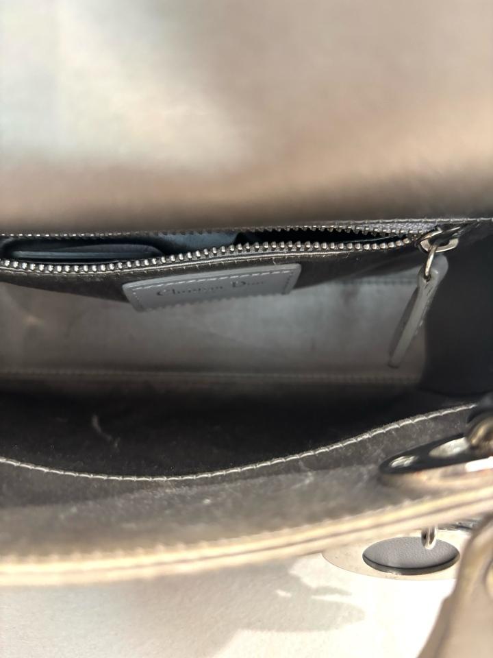 Dior - Lady Dior - Leather - Grey - (small)