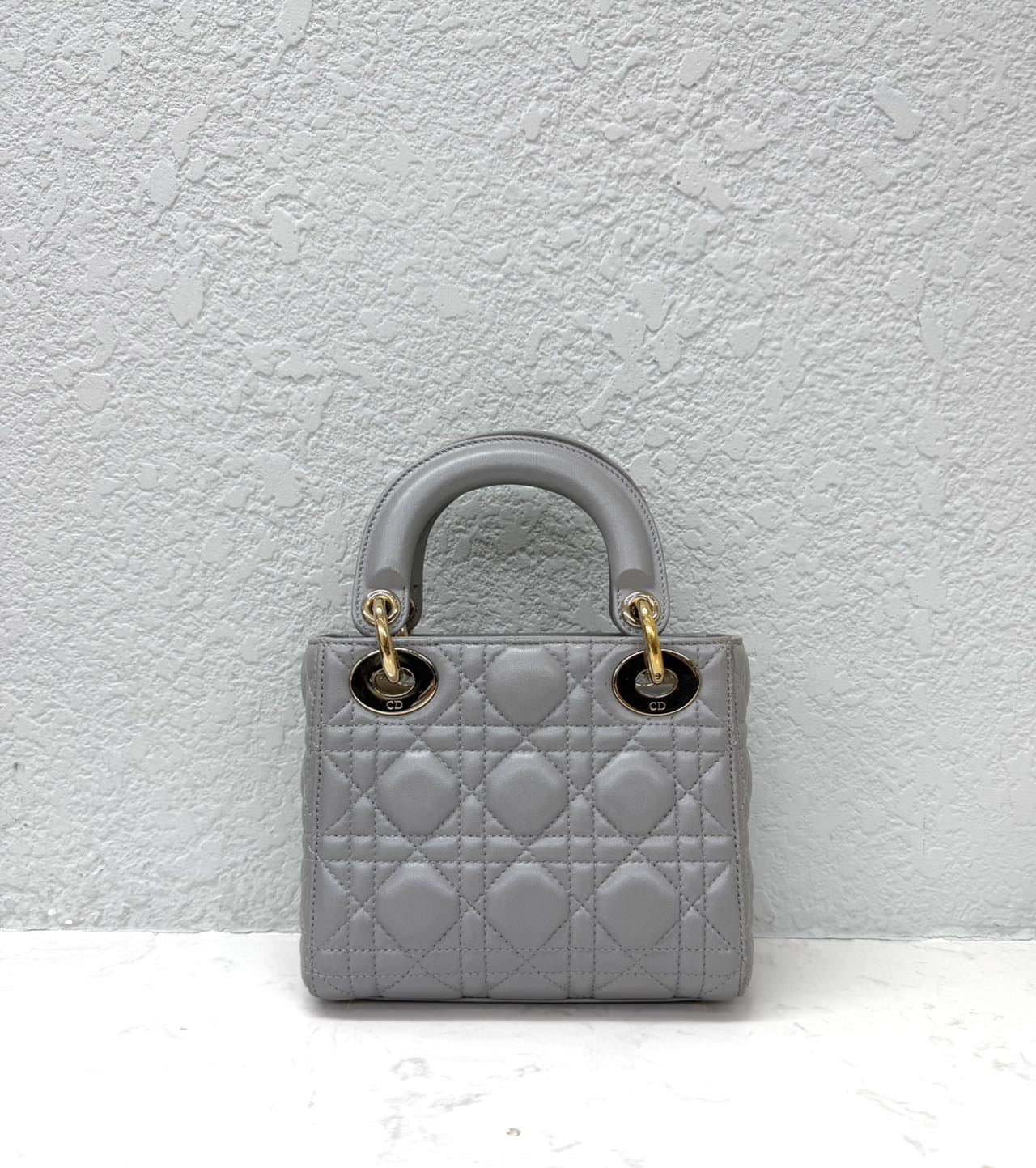 Dior - Lady Dior - Leather - Grey - (small)
