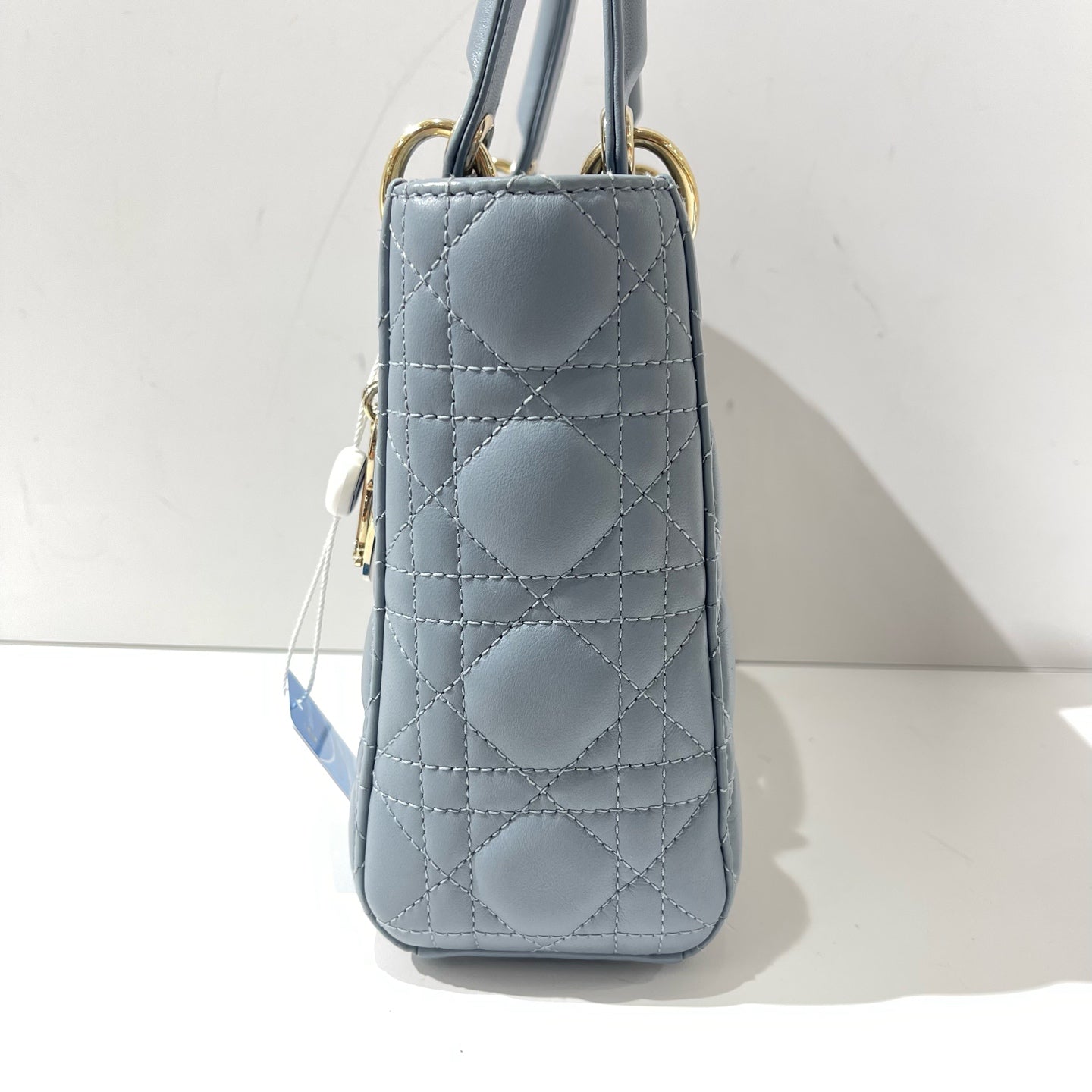Dior - Lady Dior - Leather - Grey - (small)