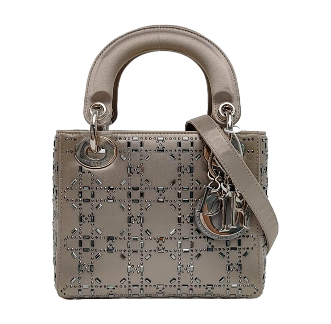 Dior - Lady Dior - Leather - Grey - (small)