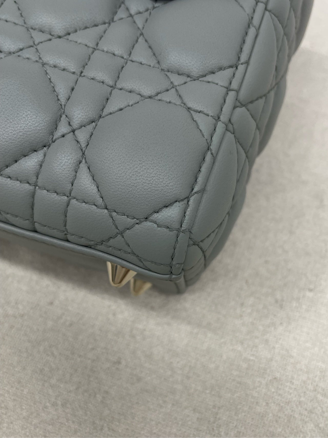 Dior - Lady Dior - Leather - Grey - (small)