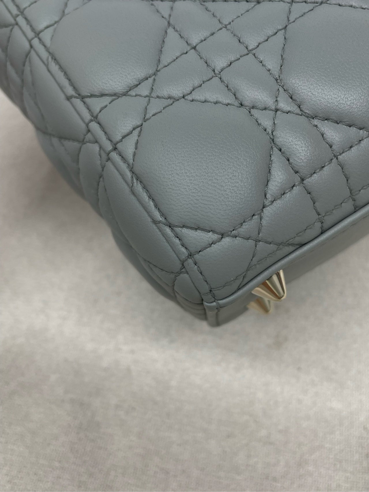 Dior - Lady Dior - Leather - Grey - (small)