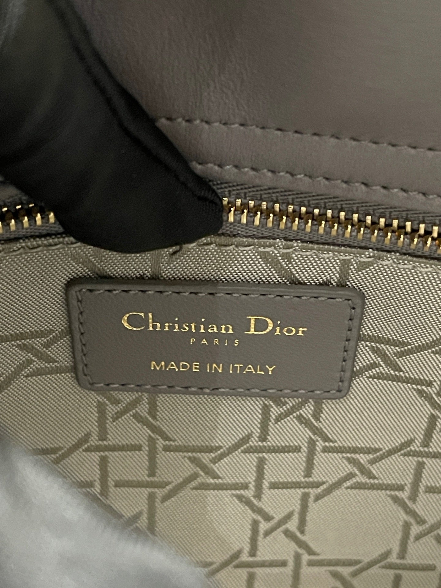 Dior - Lady Dior - Leather - Grey - (small)