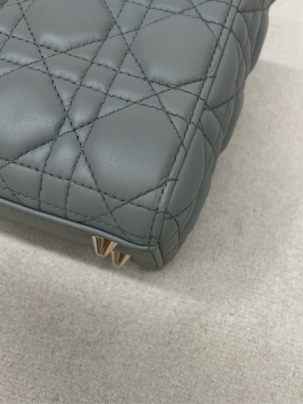 Dior - Lady Dior - Leather - Grey - (small)