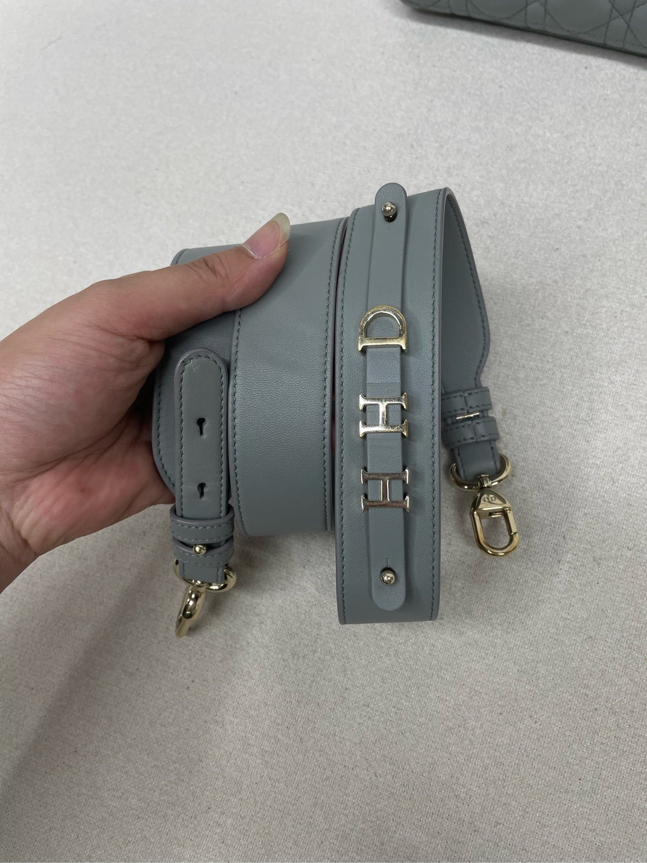 Dior - Lady Dior - Leather - Grey - (small)