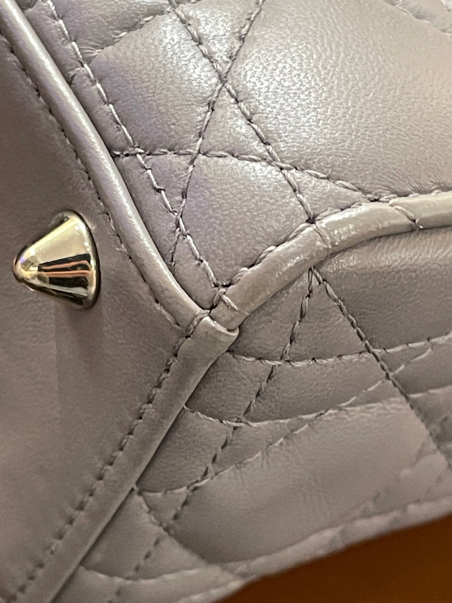 Dior - Lady Dior - Leather - Grey - (small)