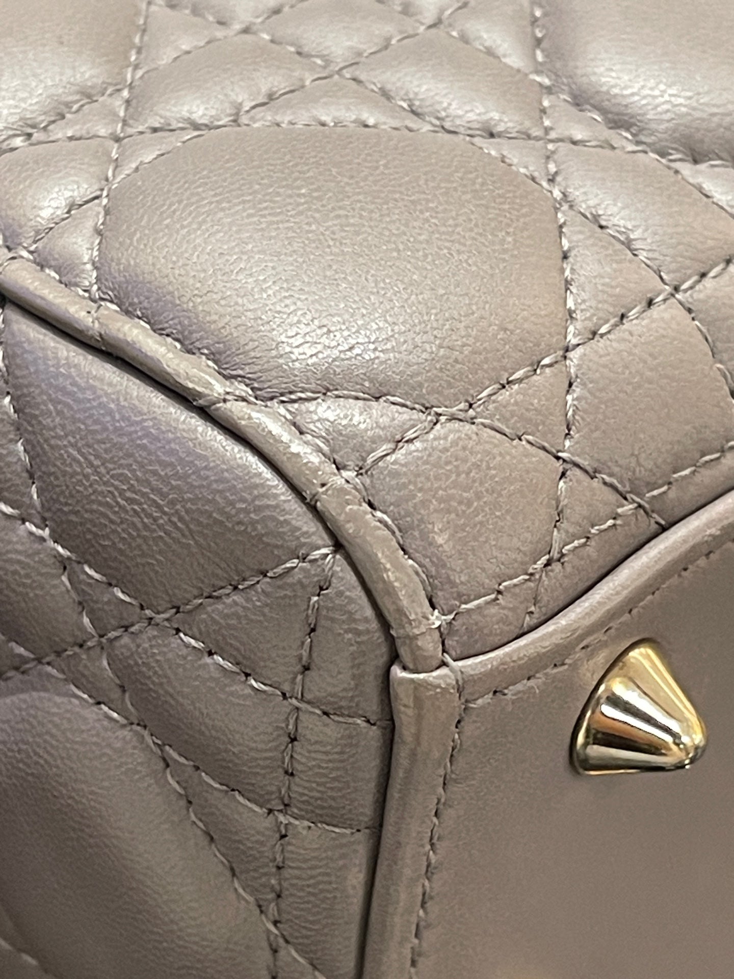 Dior - Lady Dior - Leather - Grey - (small)