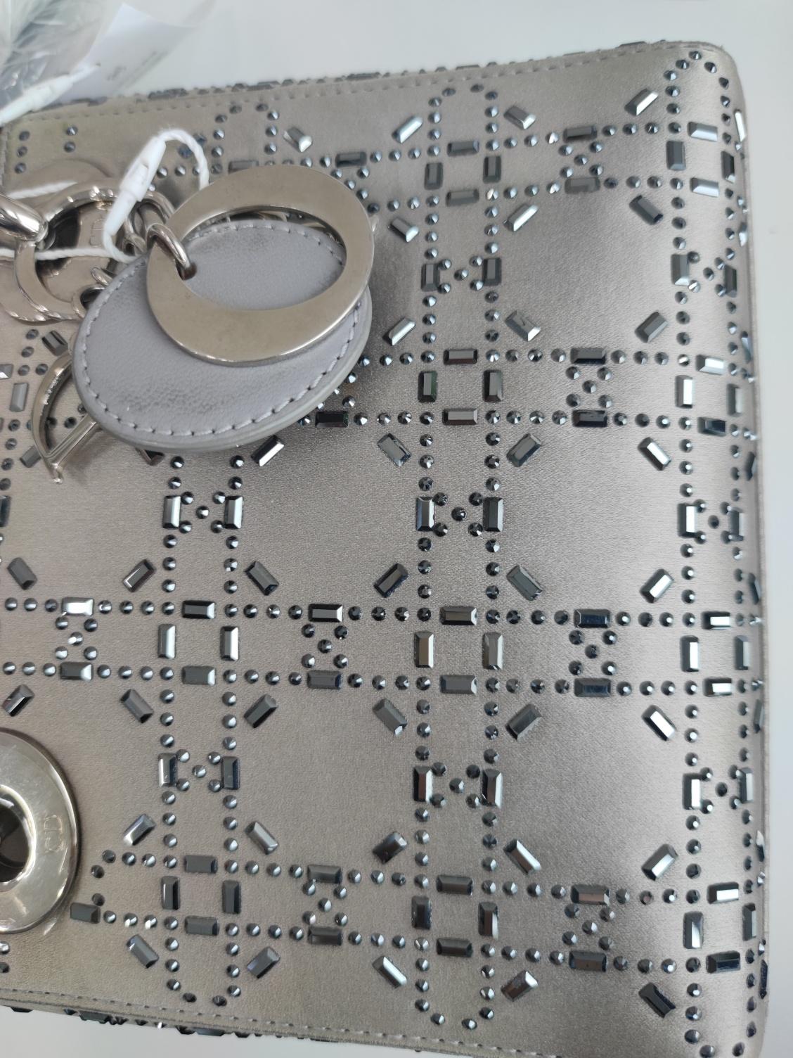 Dior - Lady Dior - Leather - Grey - (small)