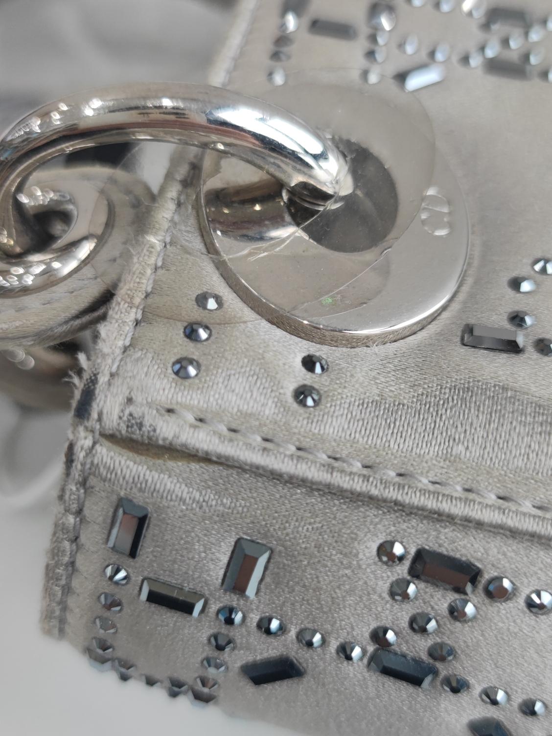 Dior - Lady Dior - Leather - Grey - (small)