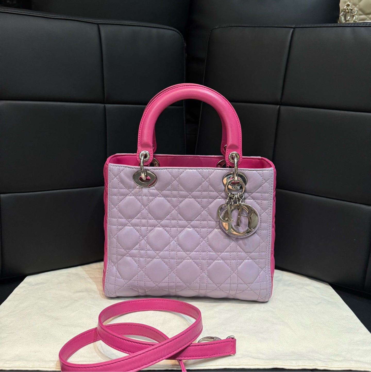 Dior - Lady Dior - Leather - Multicolour - (medium)