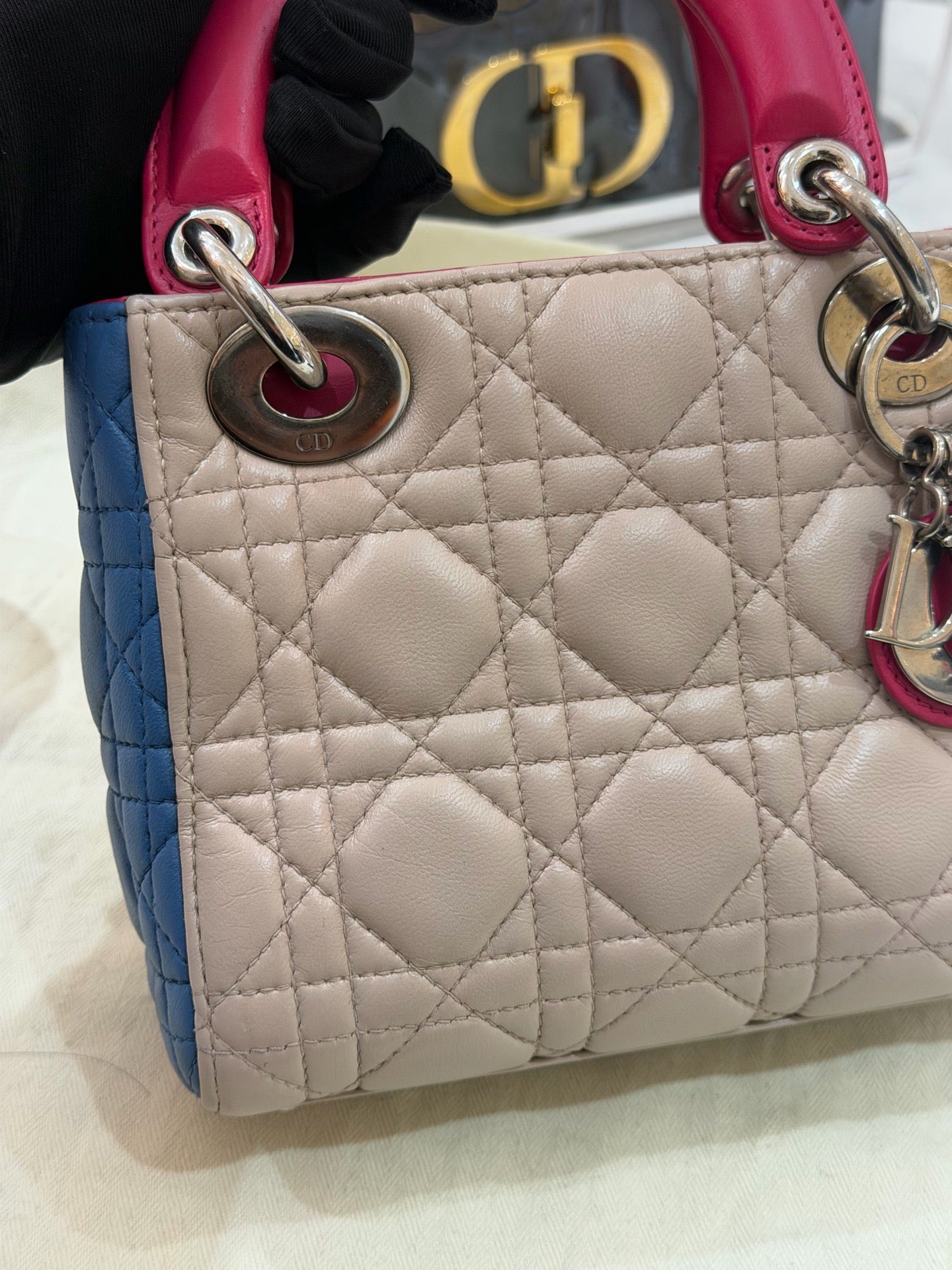 Dior - Lady Dior - Leather - Multicolour - (small)