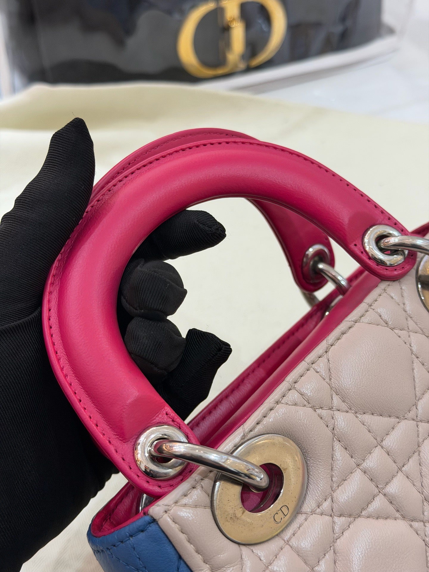 Dior - Lady Dior - Leather - Multicolour - (small)
