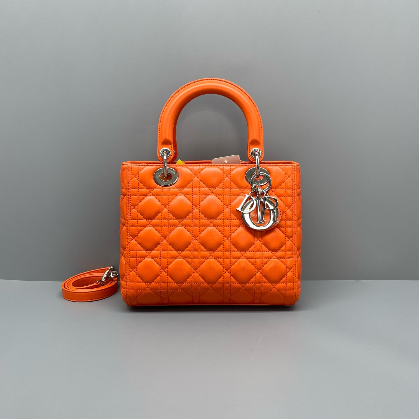 Dior - Lady Dior - Leather - Orange - (Medium)