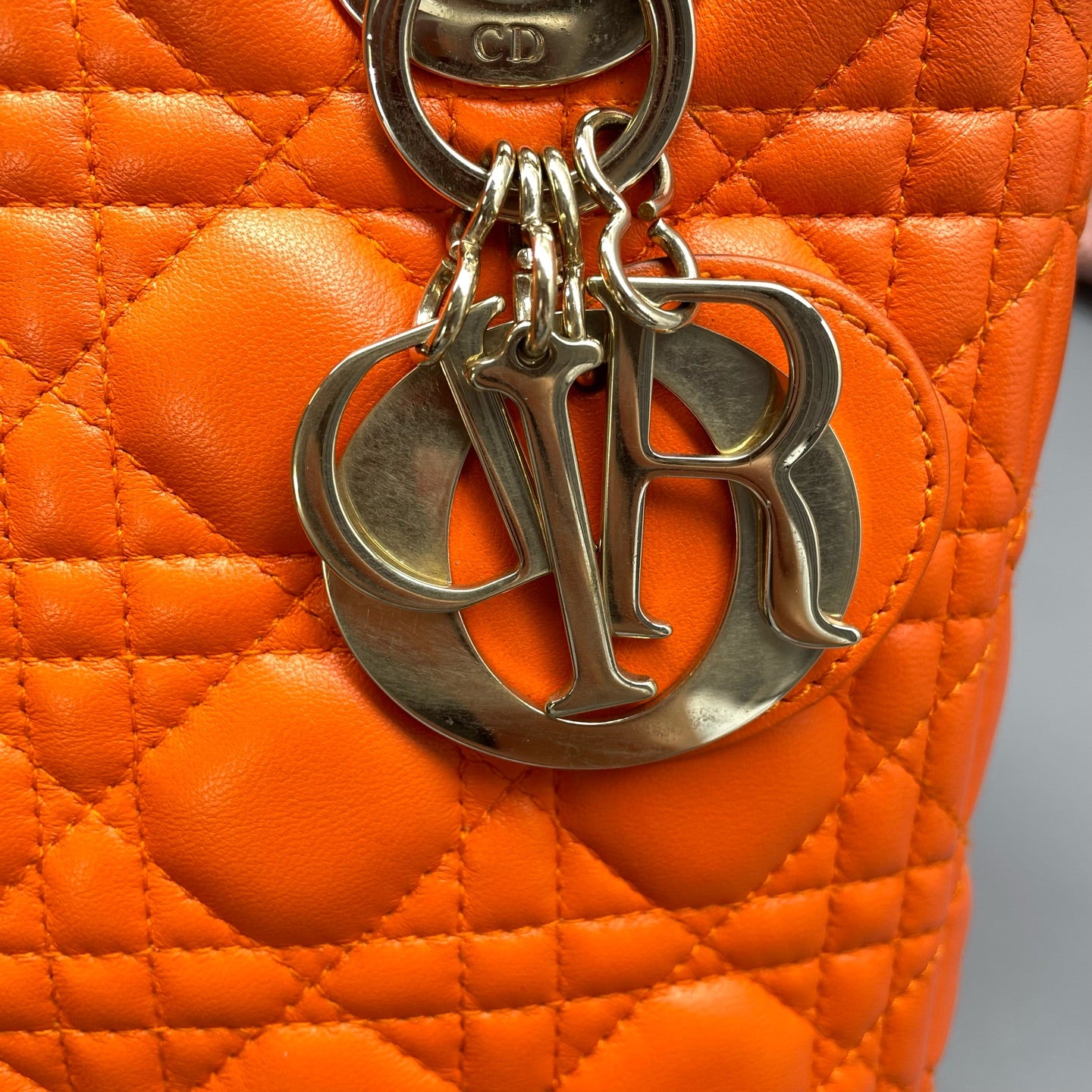 Dior - Lady Dior - Leather - Orange - (medium)