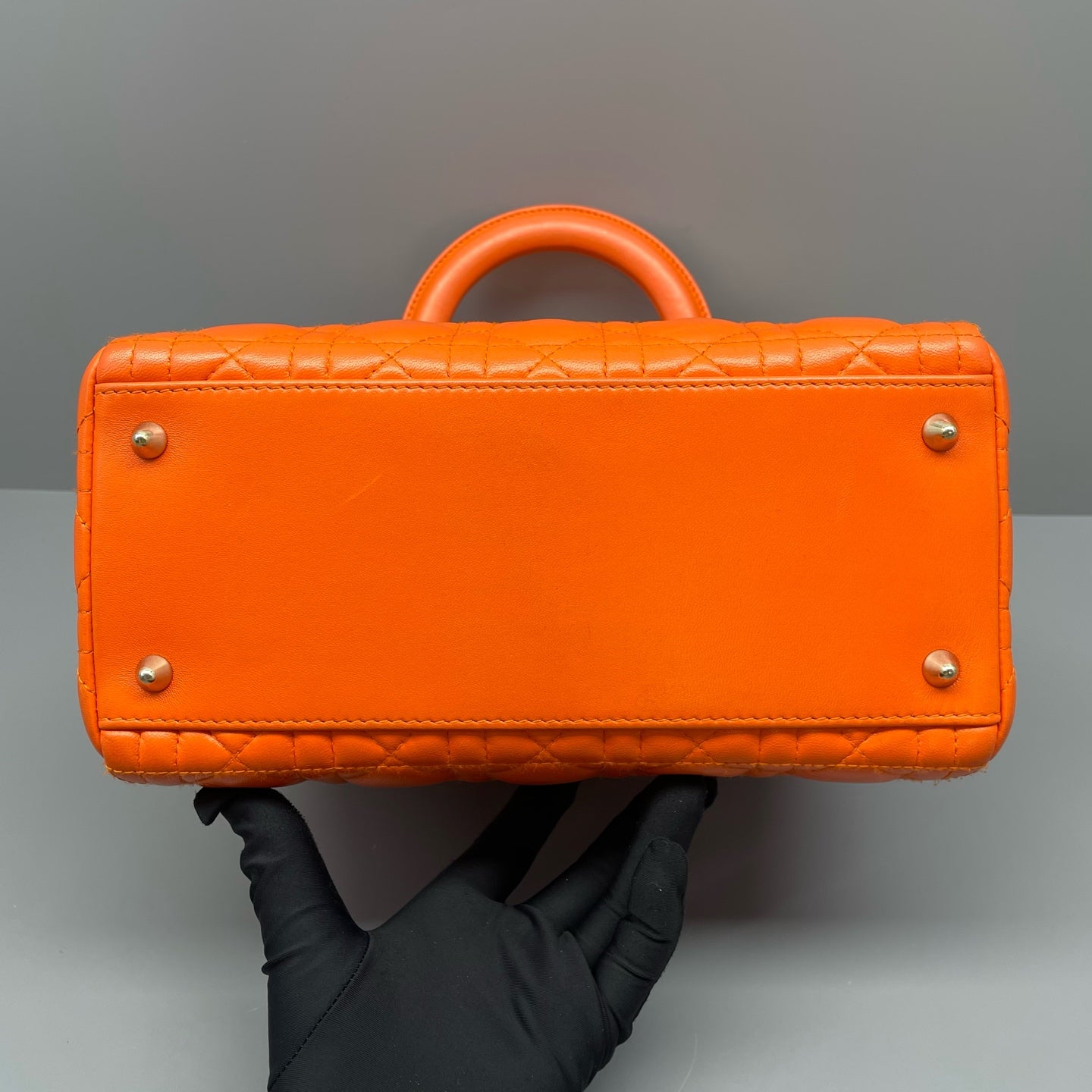 Dior - Lady Dior - Leather - Orange - (medium)