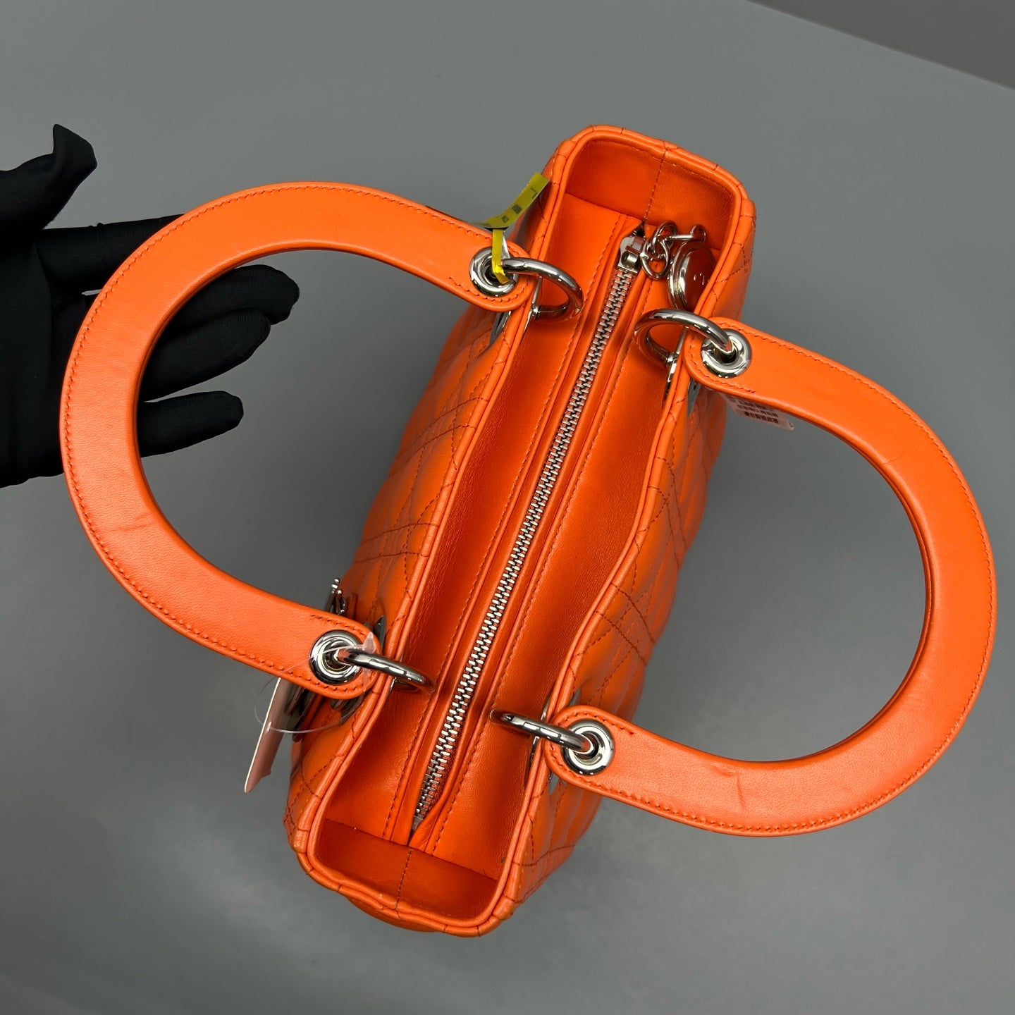 Dior - Lady Dior - Leather - Orange - (medium)