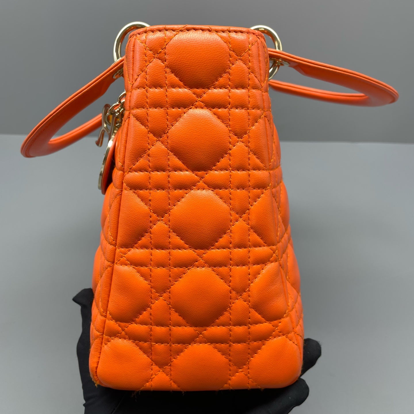 Dior - Lady Dior - Leather - Orange - (medium)
