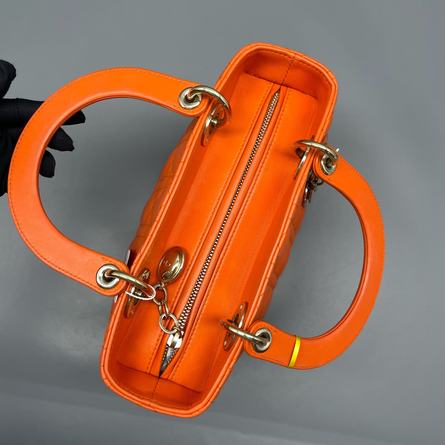 Dior - Lady Dior - Leather - Orange - (medium)