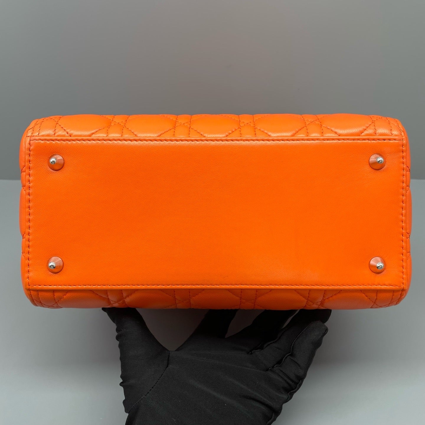 Dior - Lady Dior - Leather - Orange - (medium)