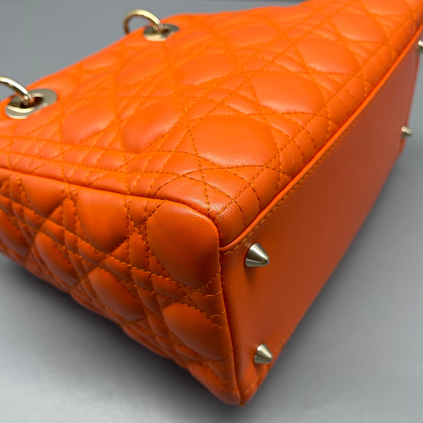 Dior - Lady Dior - Leather - Orange - (medium)
