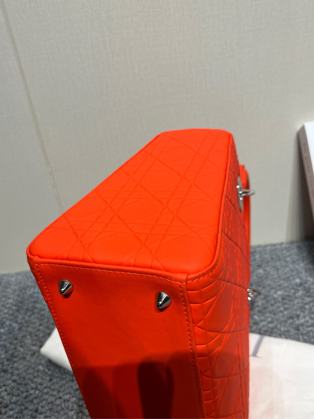 Dior - Lady Dior - Leather - Orange - (medium)