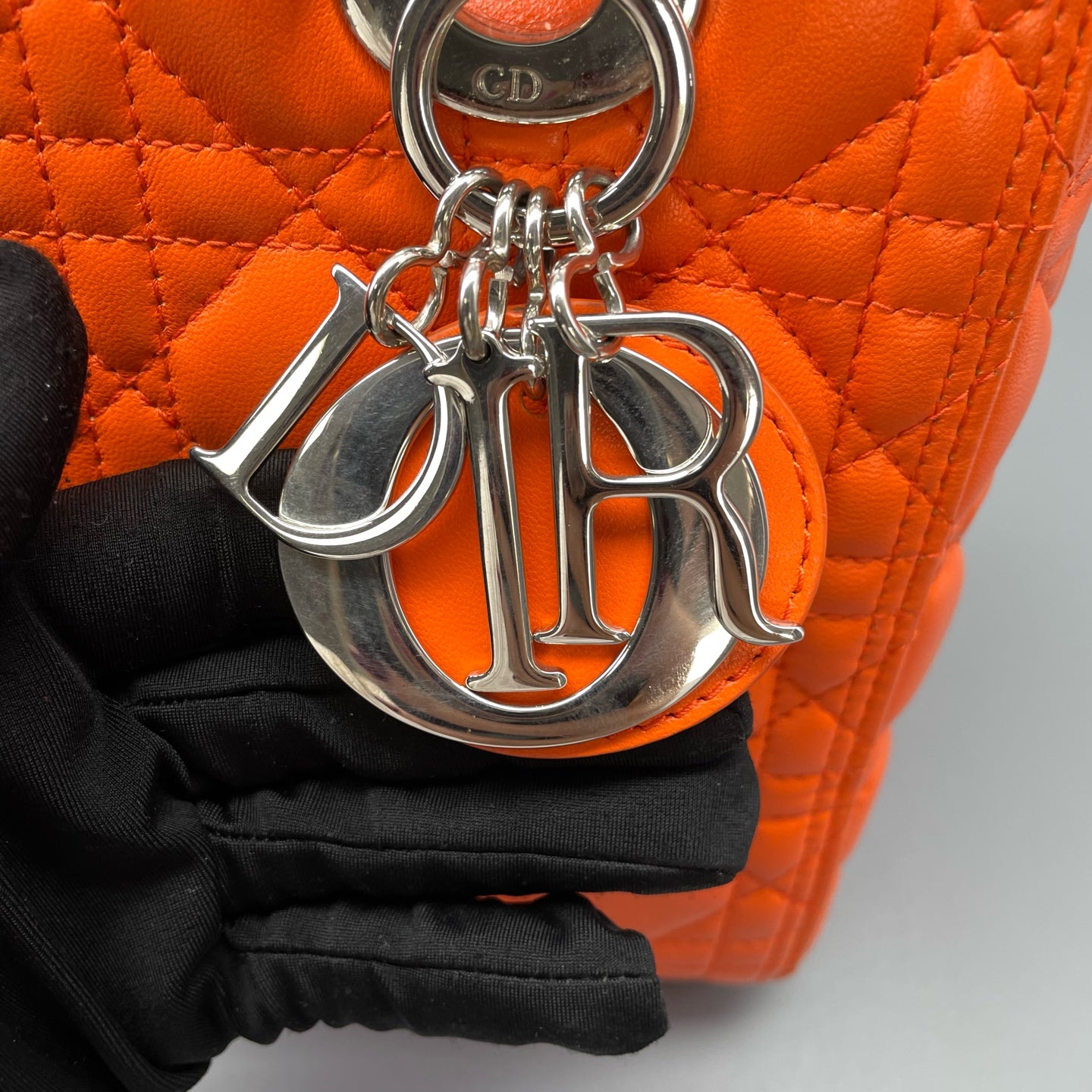 Dior - Lady Dior - Leather - Orange - (Medium)