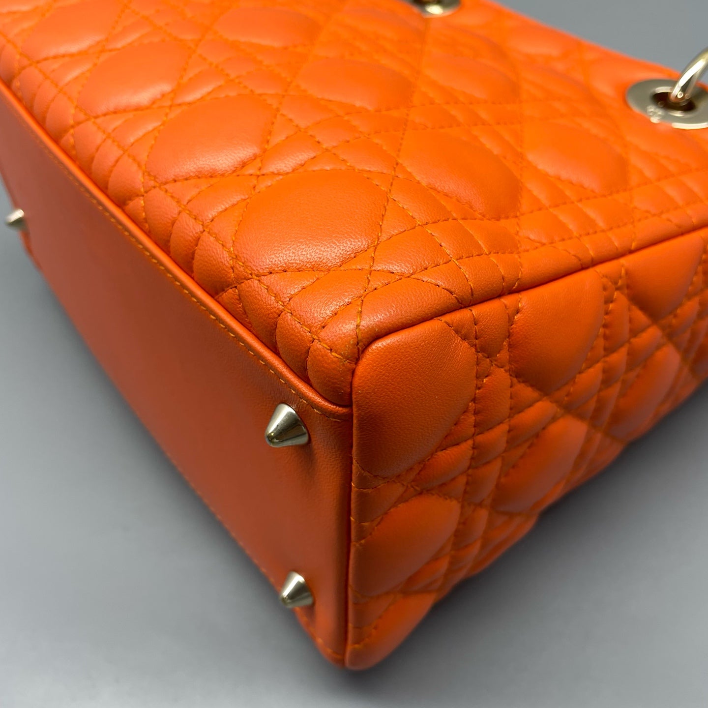Dior - Lady Dior - Leather - Orange - (medium)