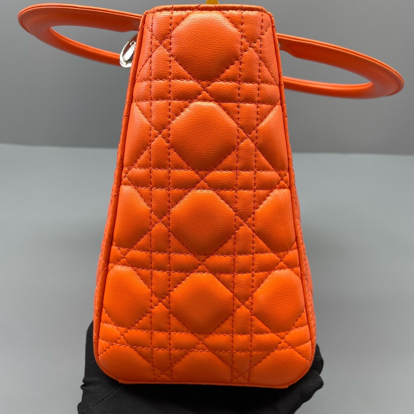Dior - Lady Dior - Leather - Orange - (medium)