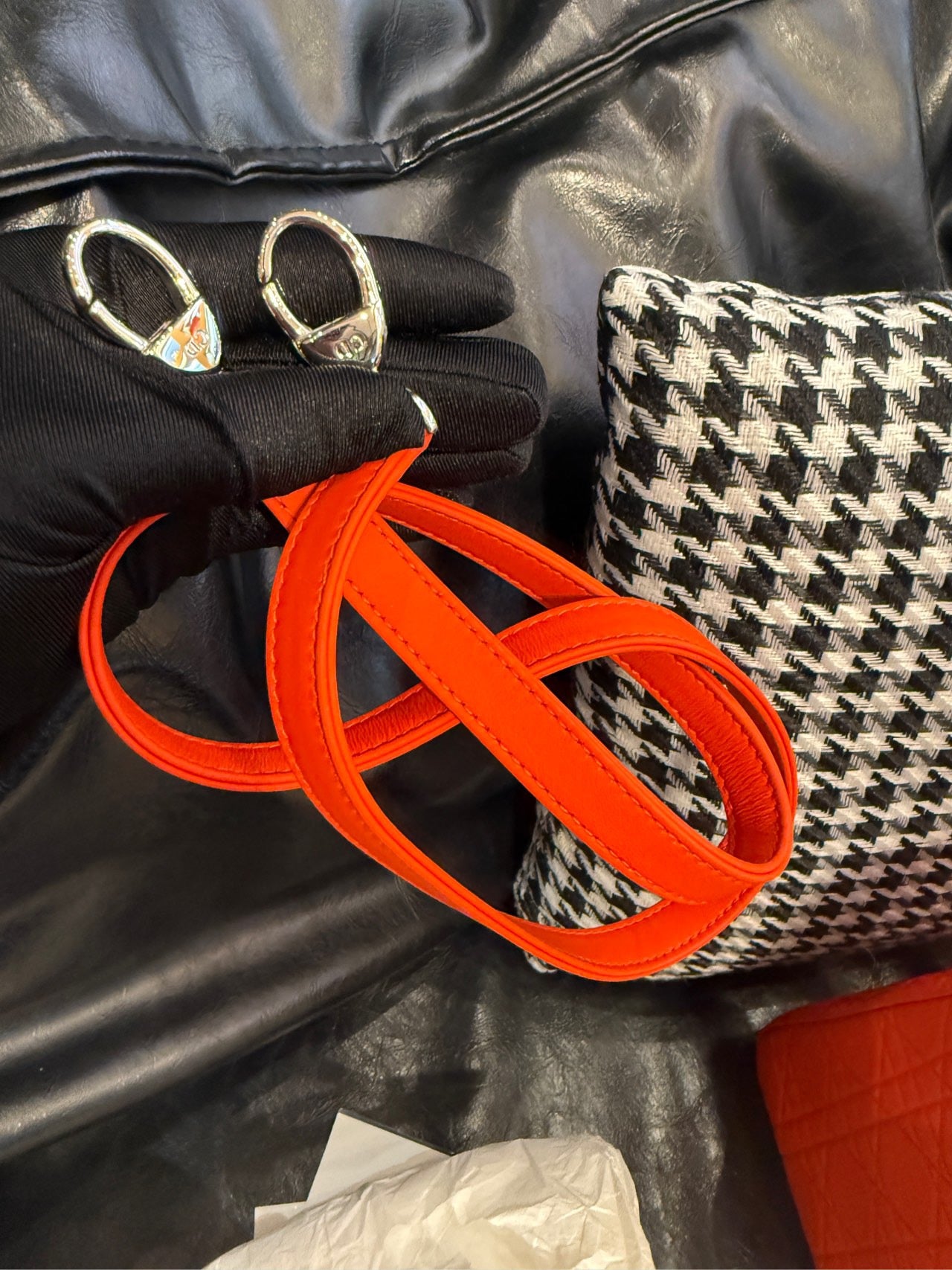 Dior - Lady Dior - Leather - Orange - (medium)