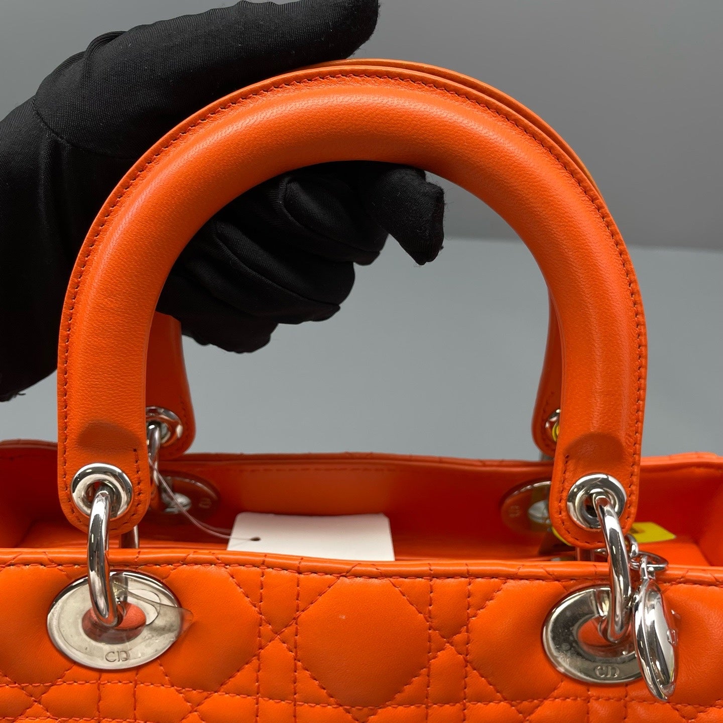Dior - Lady Dior - Leather - Orange - (medium)