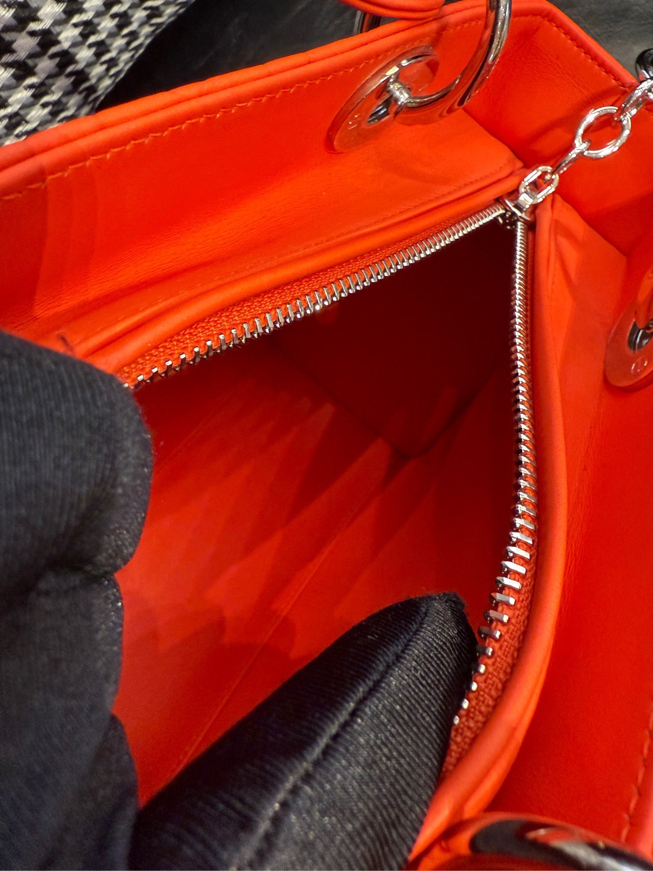 Dior - Lady Dior - Leather - Orange - (medium)