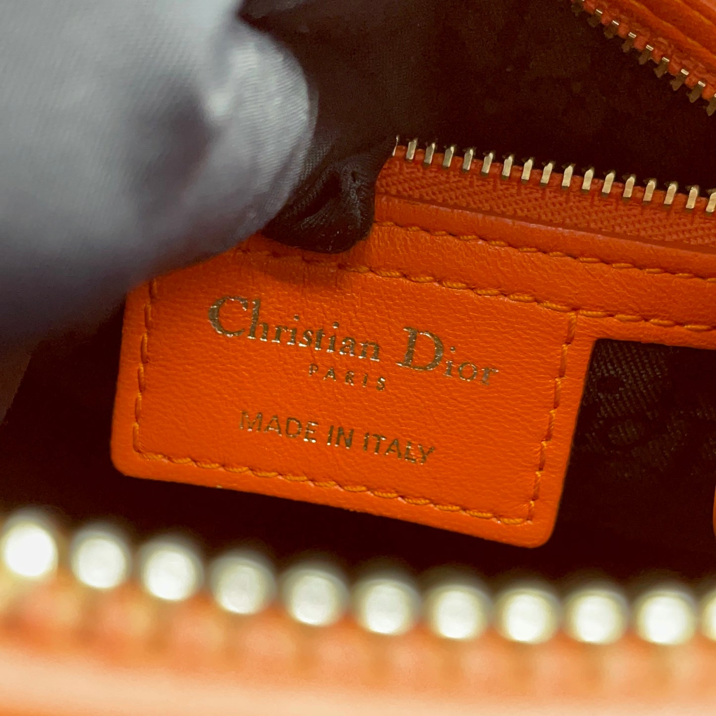 Dior - Lady Dior - Leather - Orange - (medium)