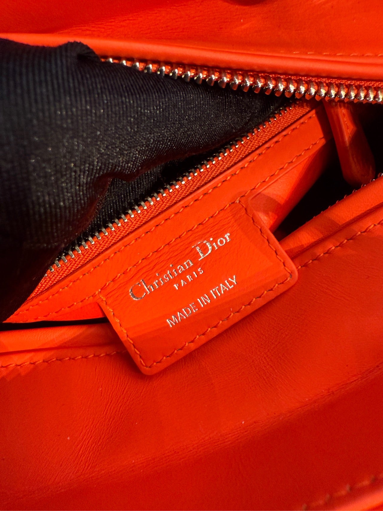 Dior - Lady Dior - Leather - Orange - (medium)